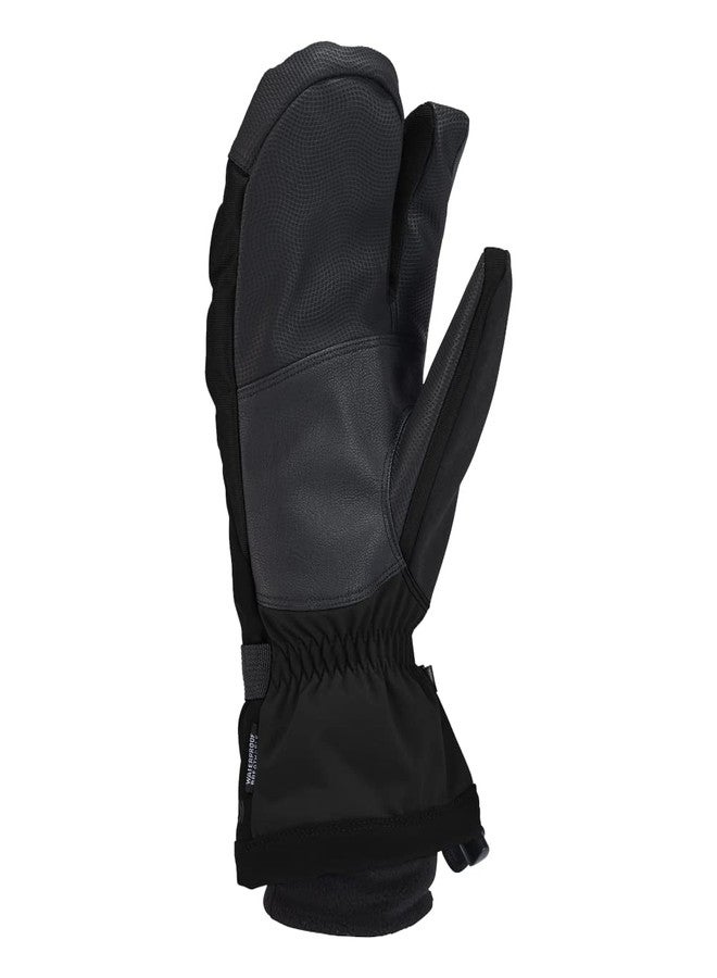 Kombi Women's Storm Cuff 3-Finger Soft Warm Insulated Waterproof Breathable Comfortable Durable Winter Skiing Gloves, Black, Small - Image 2